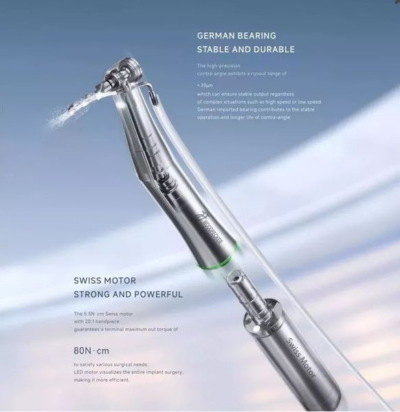 Woodpecker Implant Air LED &mdash; фізіодиспенсер з автоклавованим мотором IMPLANTER led фото